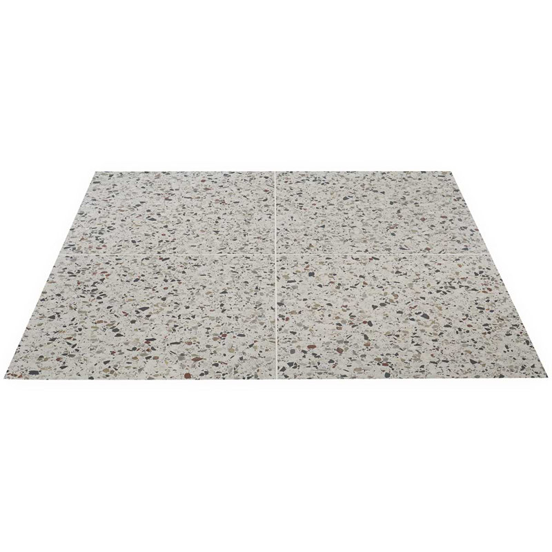 Kobe Flakes 24X24 Terrazzo Look Matte Porcelain Tile, Ice White