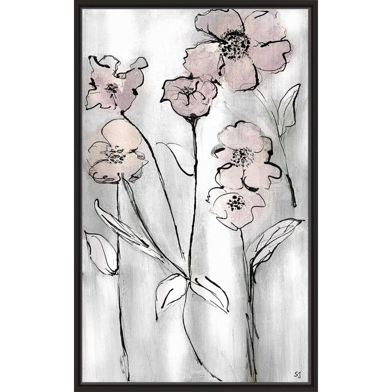 «Wildflowers II», reproduction d'art sur toile encadrée, H 33,5 po x l 21,5 po x P 2 po