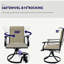 Ensemble de 2 chaises de salle à manger pivotantes pour l'extérieur, chaises de patio en Textilene