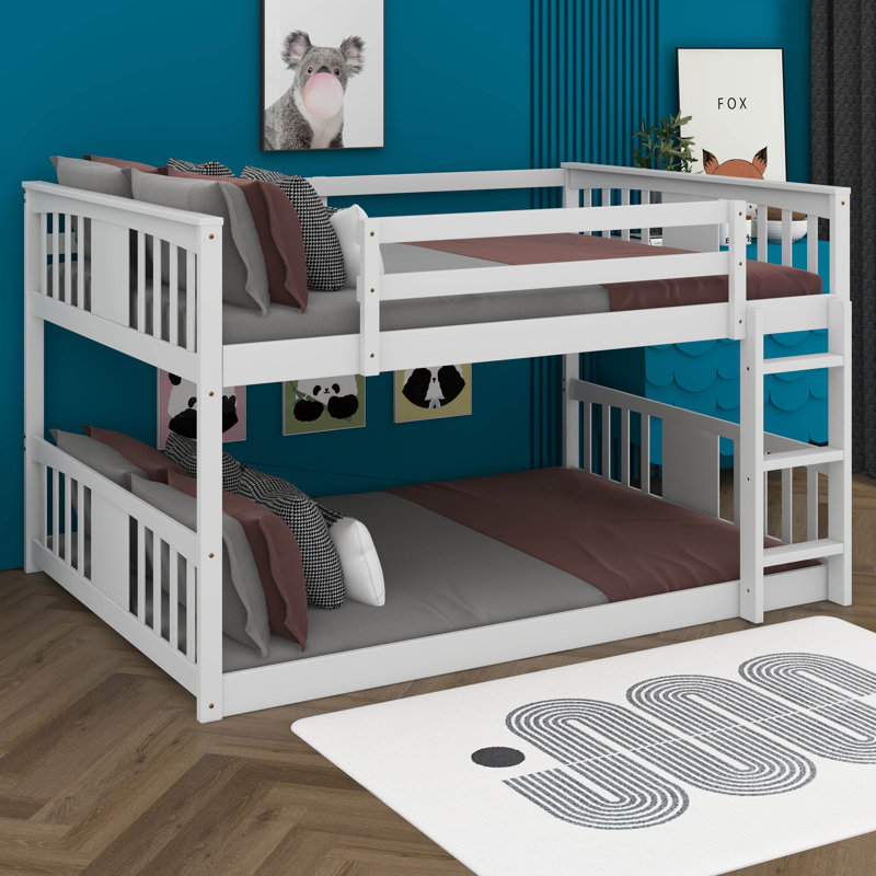 Felizitas Kids Bunk Bed, White, Full