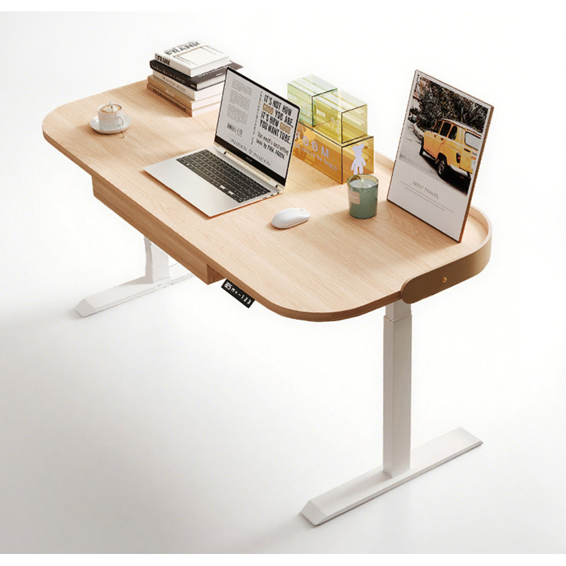 Bureau électrique en bois massif à hauteur réglable, H 27,95 po x l 47,24 po x P 23,62 po