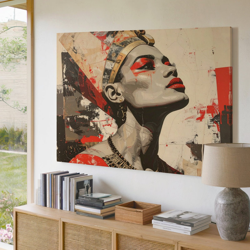 Art moderne sur toile Nefertiti, H 11 po x l 14 po