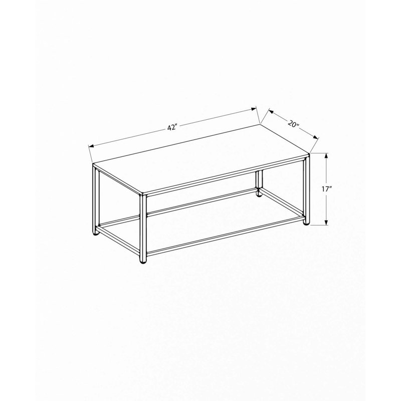 Coffee Table, Accent, Cocktail, Rectangular, Living Room, Gray