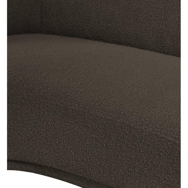 Hyde 42" W Boucle Fabric Chair, Brown Boucle Fabric