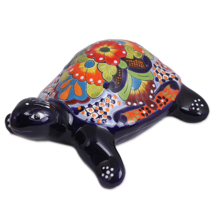 Figurine murale jolie tortue en céramique Zolotas