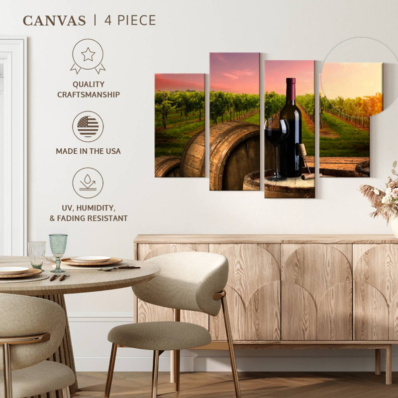 Yarlin Tuscan Wine Vineyard, H 22 po x l 36 po