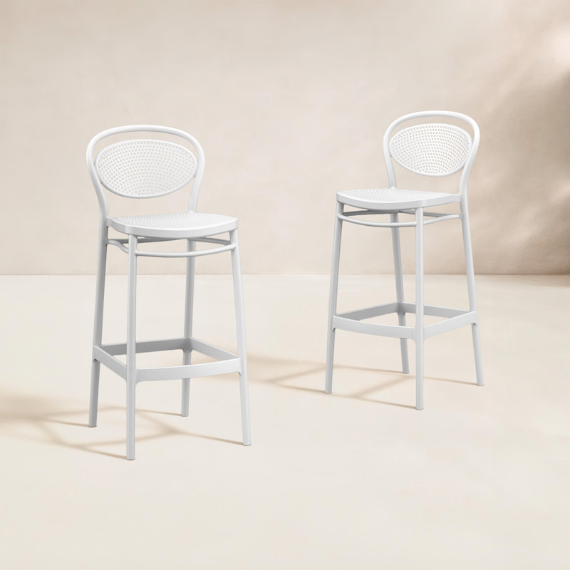 Tabouret de bar Sparks, Blanc, Tabouret de bar (siège d'une hauteur de 29,5 po)