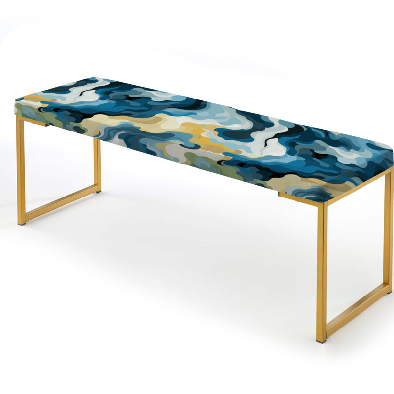 Blue - Nomadic Blue Camouflage - Banc rembourré or camouflage