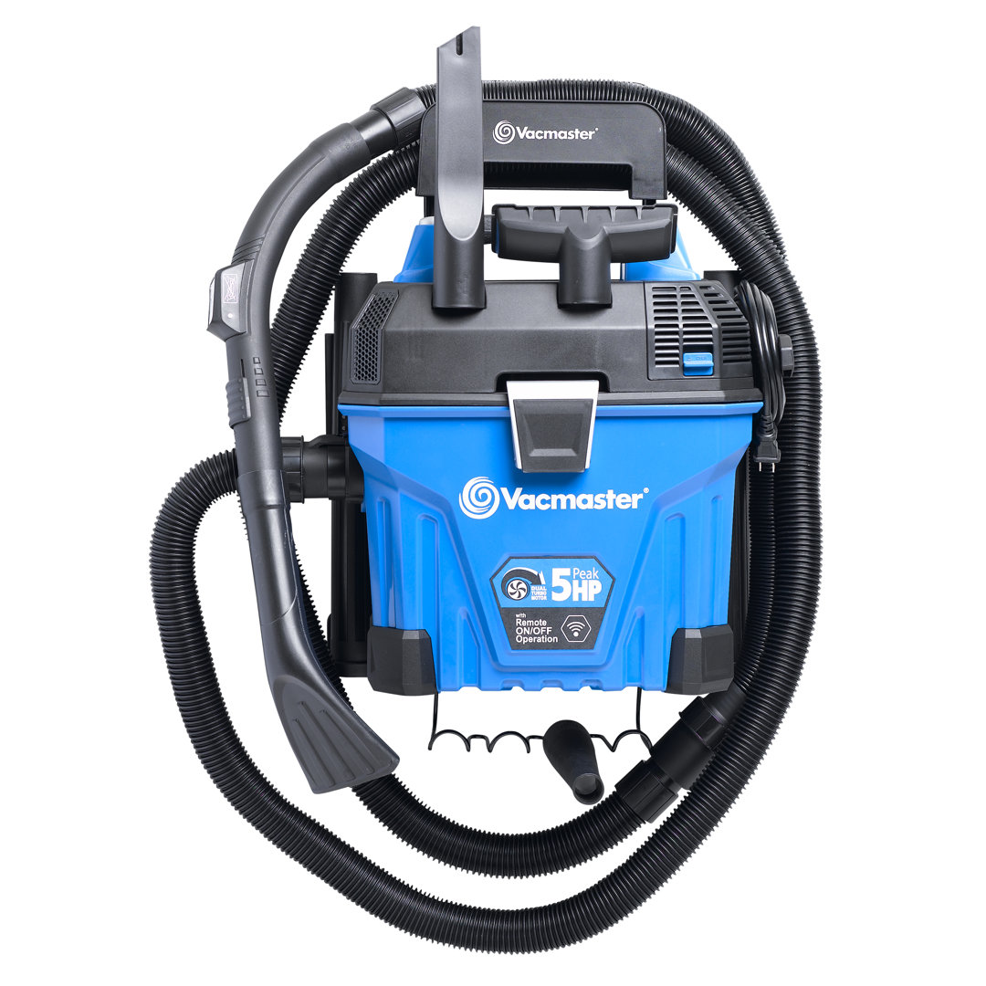 Vacmaster 5 Gallon Wall Mount Wet/Dry Vacuum with Remote and 2-Stage Motor - VWMB508 0101 Vacmaster
