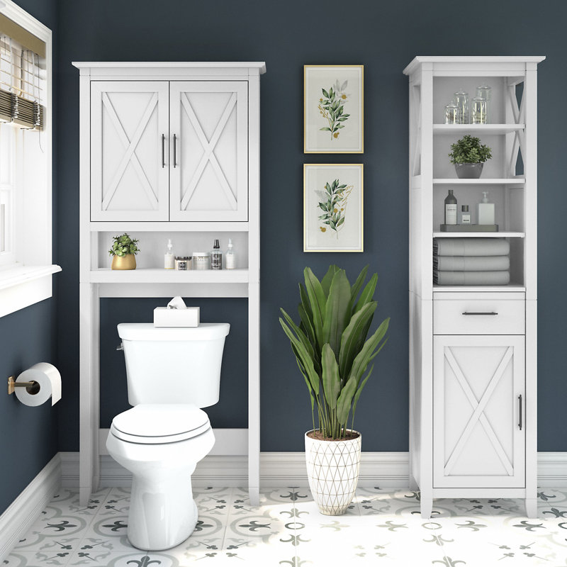 Edion Bathroom Storage Furniture Set, White Ash