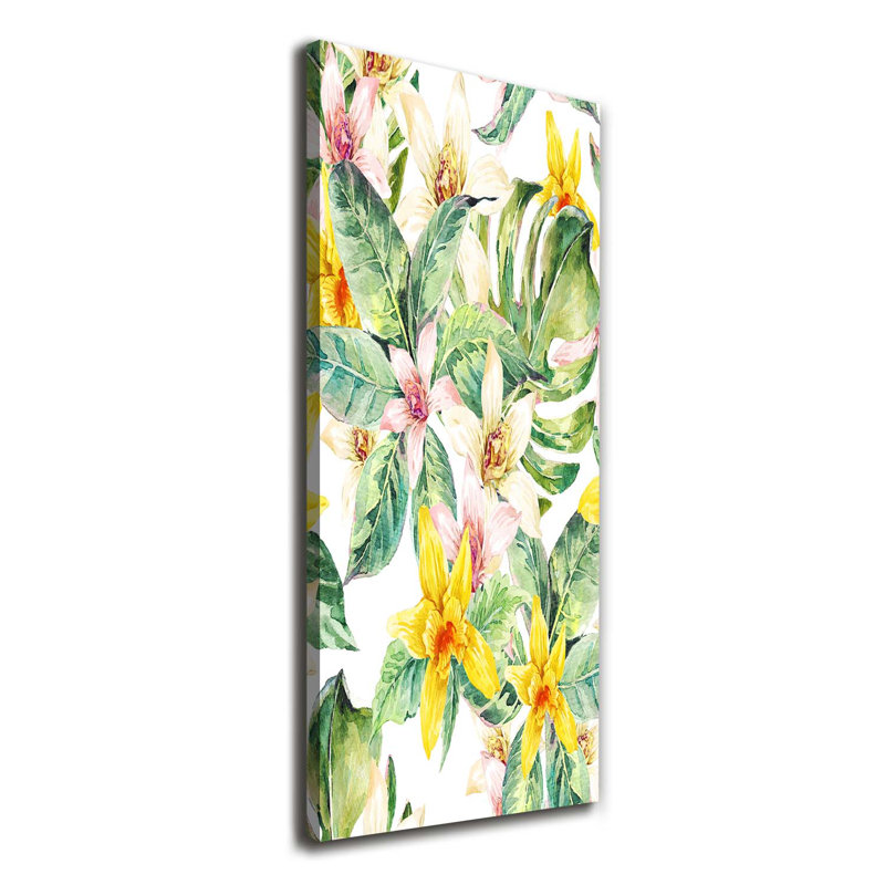 Tropical Flowers - Wrapped Canvas Print