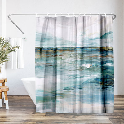 Rideau de douche Coastal Midnight Clear par PI Creative Art