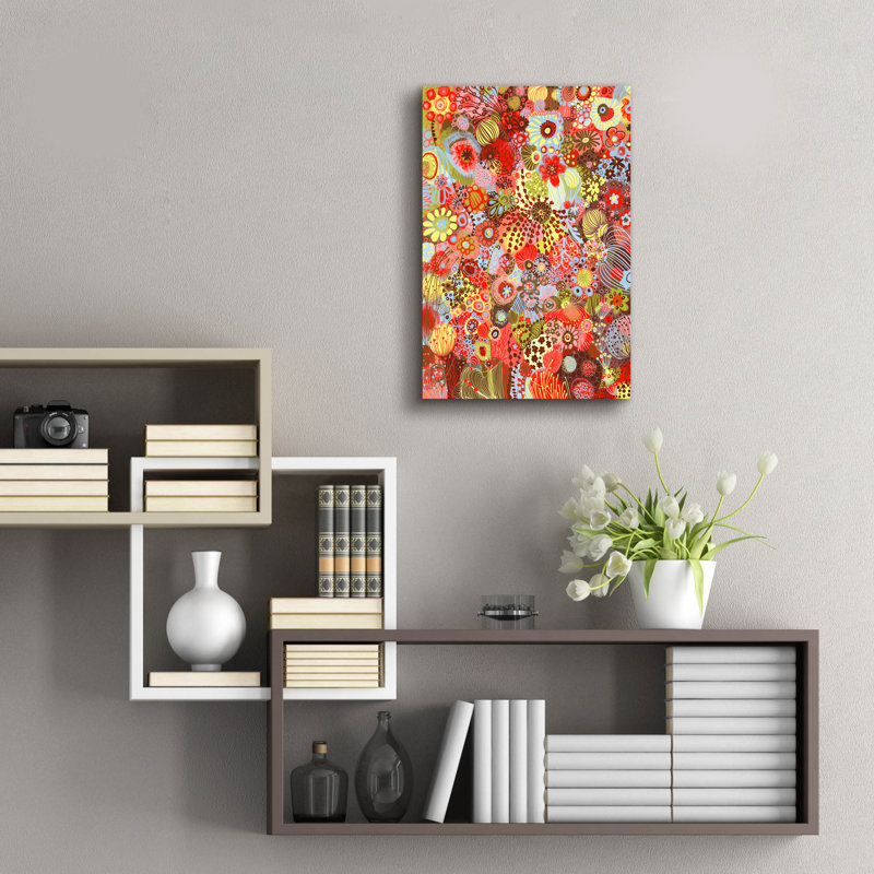 «Epic Art», champ de fleurs2 par Noemi Ibarz, art mural en verre acrylique, H 24 po x l 16 po x P 0,2 po