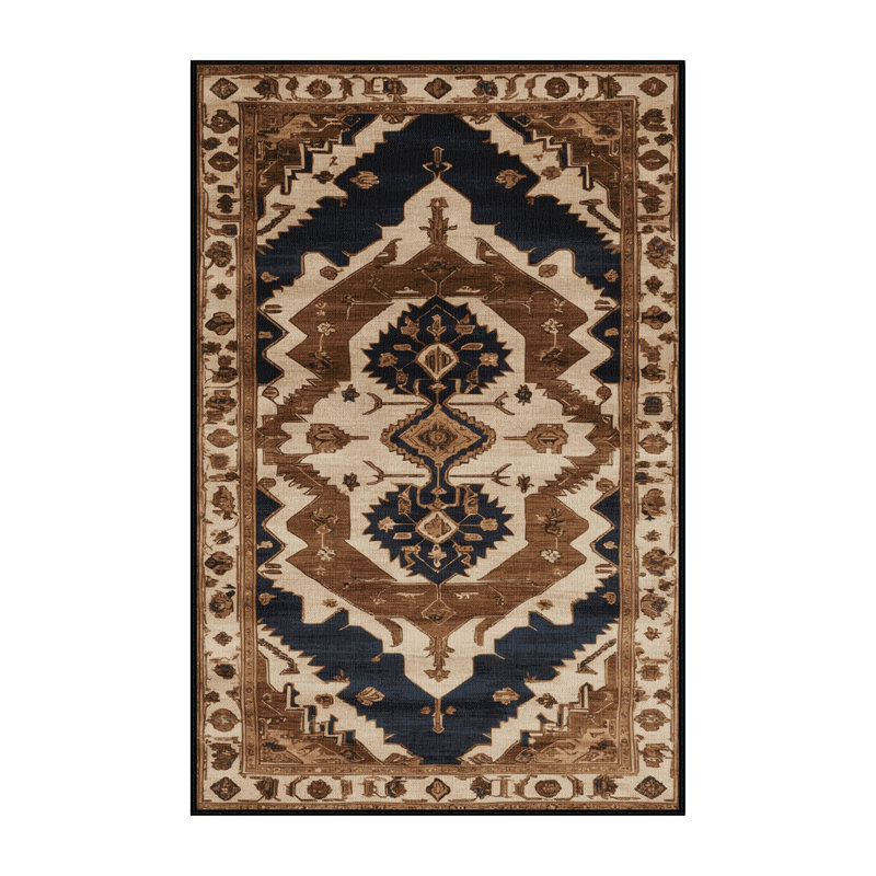 Tapis brun lavable à la machine, Rectangulaire 2 pi x 3 pi