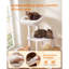 5-Tier Modern Wooden Cat Tree Tower, 131cm Tall for Indoor Cats, Sisal Scratching Post, Cat Condo, 48 x 40 x 131cm, Oak Beige & Cloud White