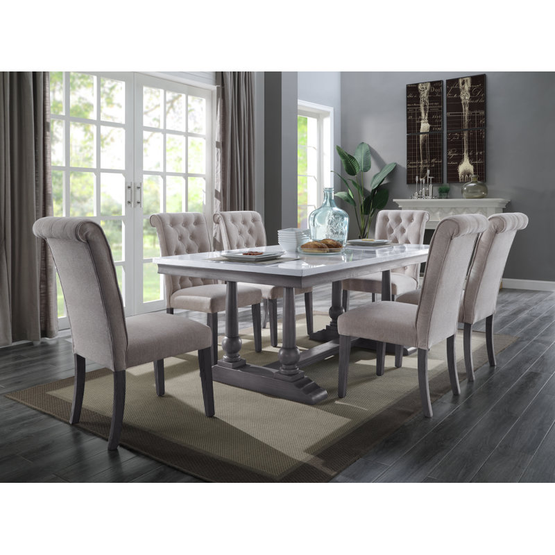 Edwardsville Faux Marble Top Dining Table