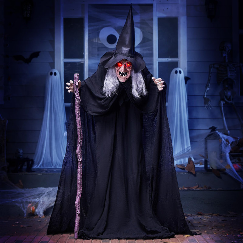 72 "Décorations d'Halloween pour l'extérieur avec sorcière