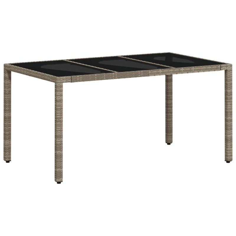  Table de jardin gris clair, Gris, H 29,5 po x l 59,1 po x P 35,4 po