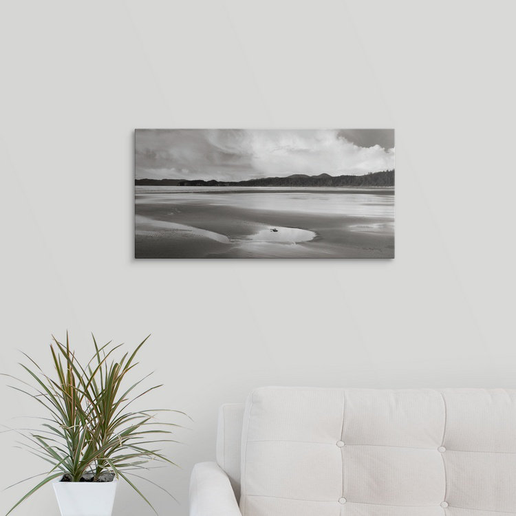 « chi chi beach sunse crop », impression Alan Majchrowicz, Cadre noir, H 26 po x l 44 po x P 1 po
