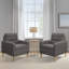 Fauteuil en gris - coussin détachable et chaise rembourrée avec cadre en bois massif de conception moderne haute mousse-718096231