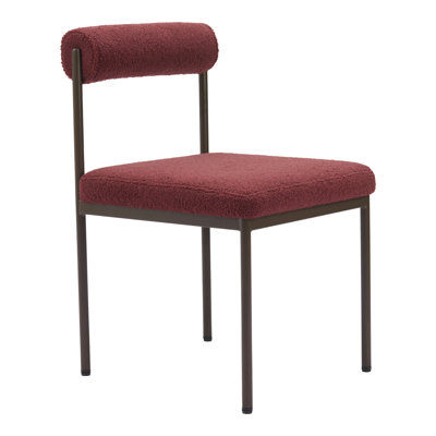 Jaben Dining Chair Red & Bronze