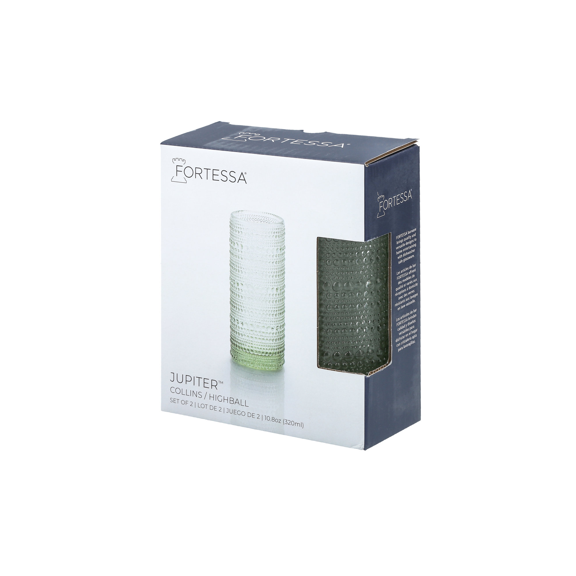 Fortessa Jupiter Glass High Ball, Sage