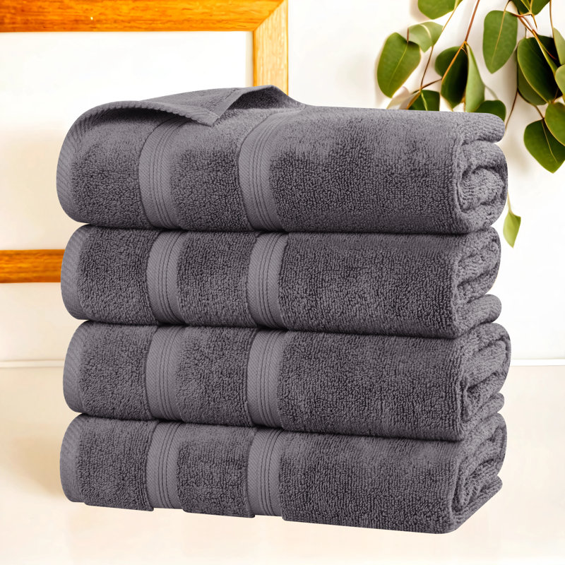 Superior Smart Dry Zero Twist 100% Cotton Towel Set, Gray