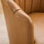 Fauteuil demi-tonneau pivotant en cuir véritable - Base en métal pivotant à 360 °-1286694342