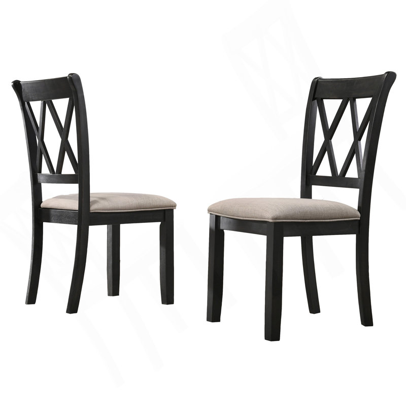 Chaise de salle à manger rembourrée Windvale, Noir