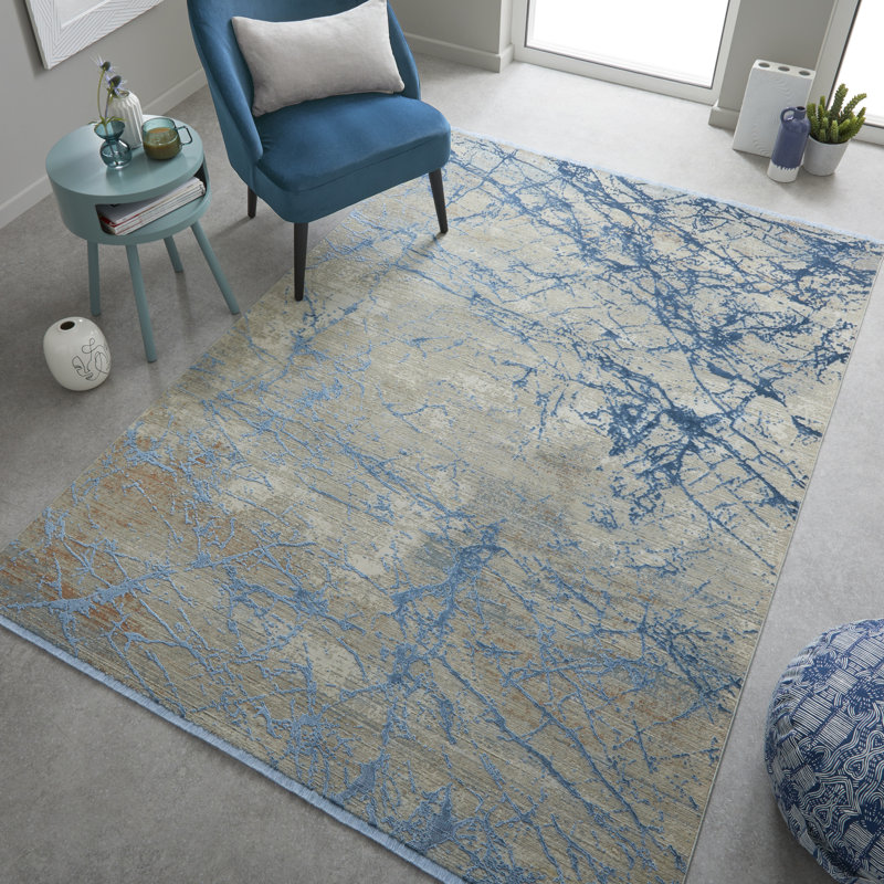 Alphe Abstract Area Rug, Rectangle 60 x 90cm