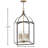 Hinkley 6-Light Open Frame Foyer Chain-Hung Rectangle Chandelier