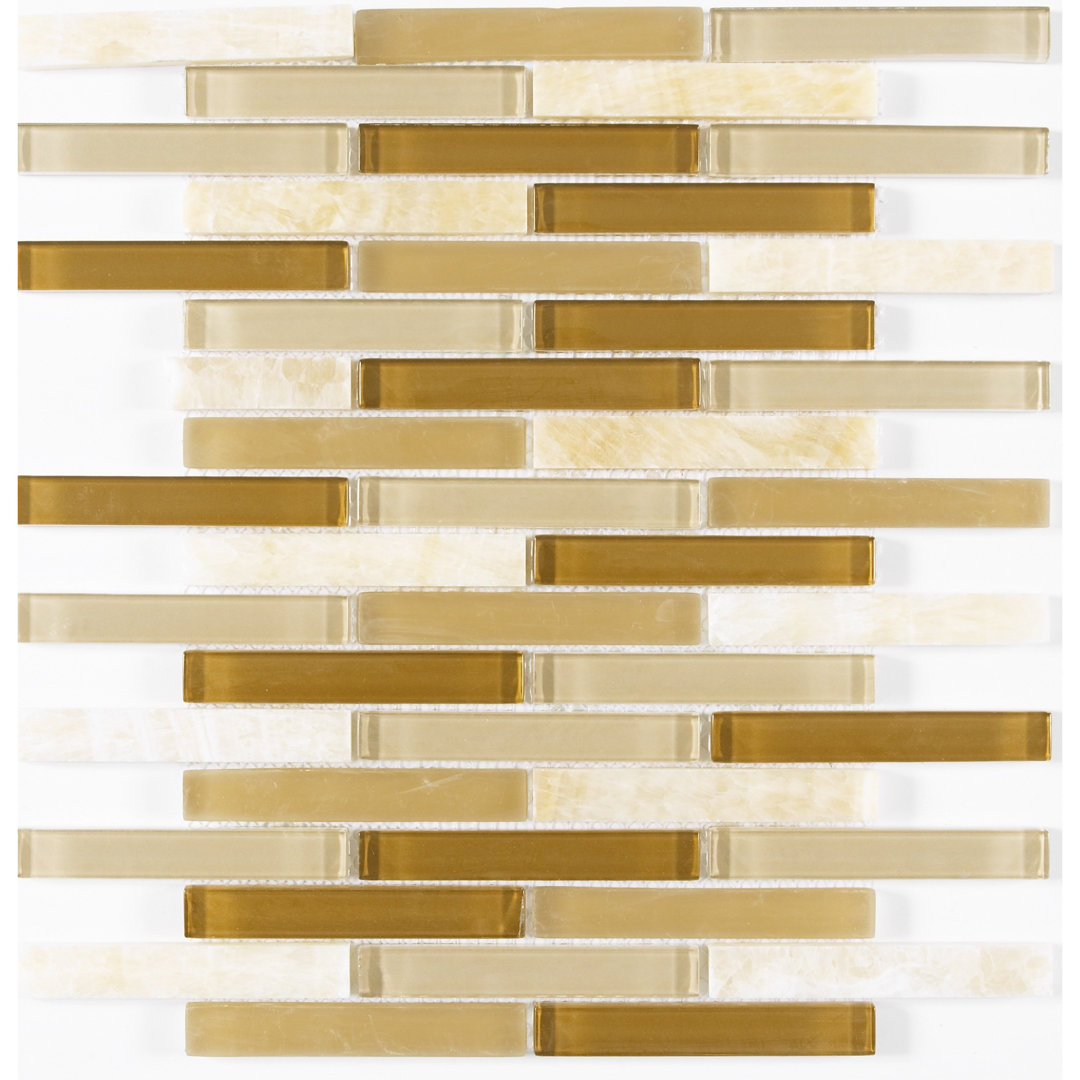 Victory 1" x 2" Glass Linear Mosaic Wall & Floor Tile The Tile Life 
