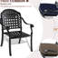 4 pièces, chaises de patio en aluminium coulé avec isolant et coussins réducteurs de bruit, 4 pièces, noir, coussins de conception ergonomique,