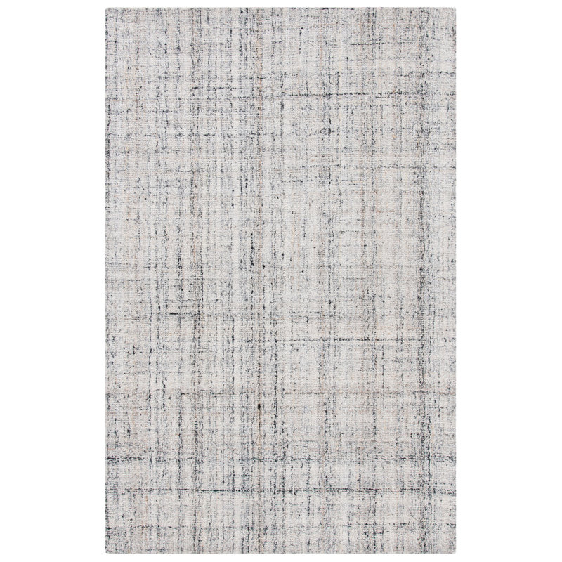 Coopersburg Handmade Tufted Camel/Black Area Rug, Rectangle 4' x 6'