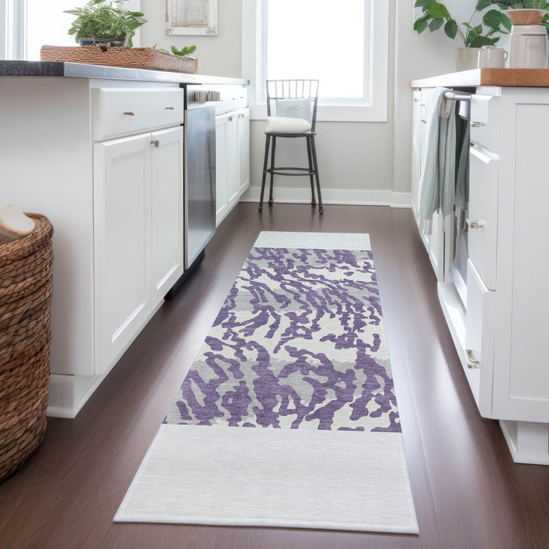  Malek Indoor/Outdoor Area Rug with Non-Slip Backing, Runner 2'3" x 7'6"