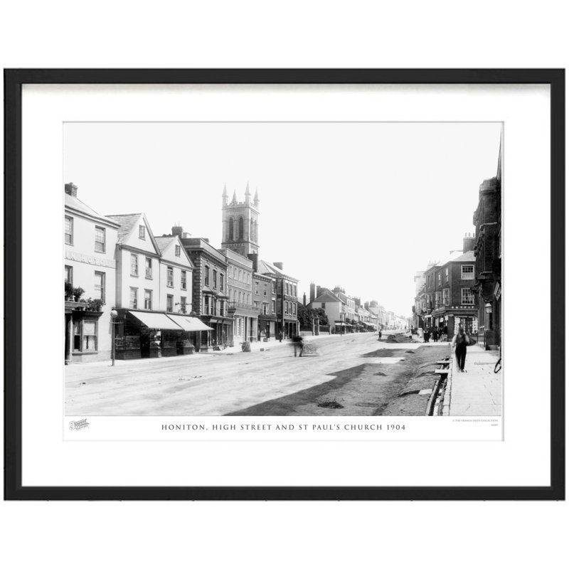 Honiton, High Street And St Paul's Church 1904 - Single Picture Frame Print, 40cm H x 50cm W x 2.3cm D
