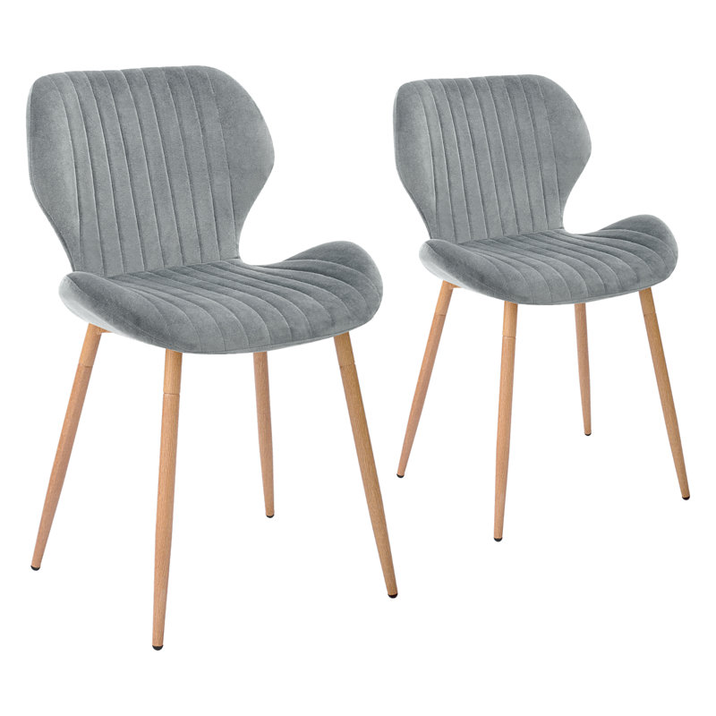 Chaise d'appoint en velours Jonneke, gris, Or