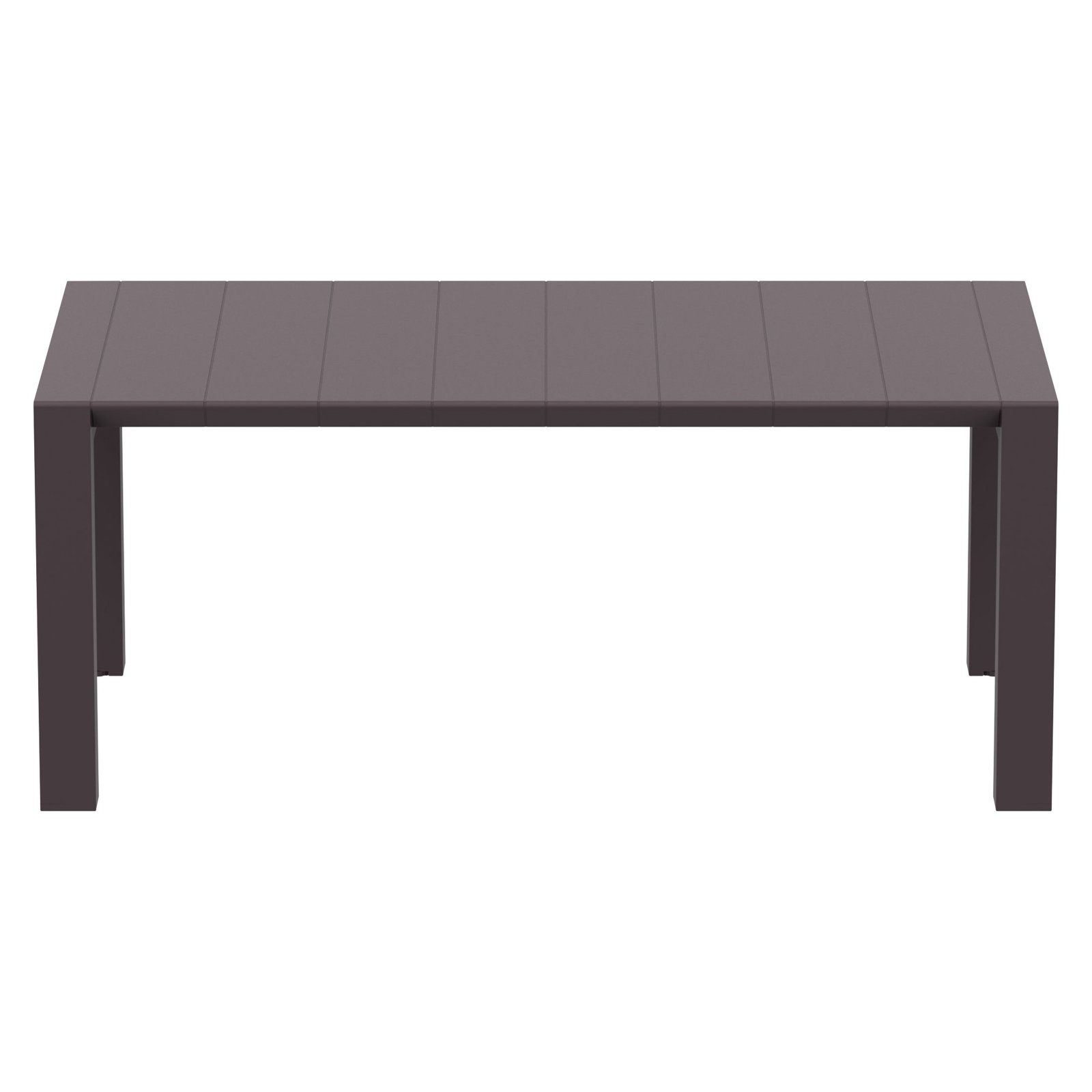 Farrah Extendable Plastic / Acrylic Outdoor Dining Table, Rattan Brown, 39" W x 70" L x 29.5" H