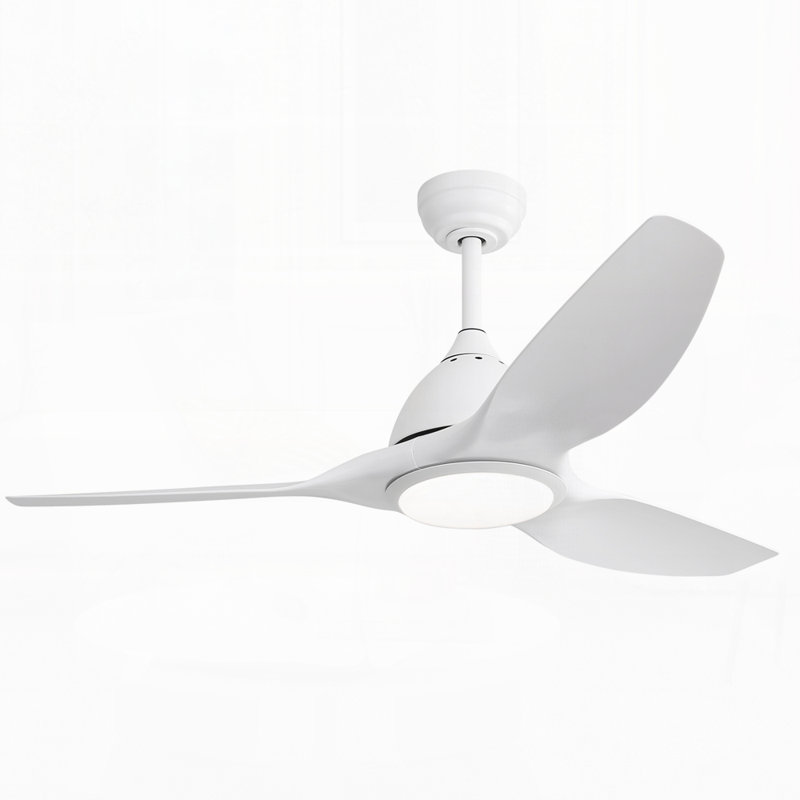 Ventilateur de plafond de 52 pouces avec lumière, télécommande à 6 vitesses et 3 pales en ABS