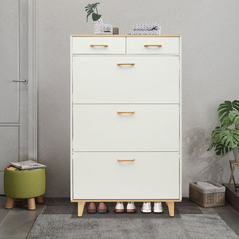 3-Tier Storage Cabinet With Two Drawers