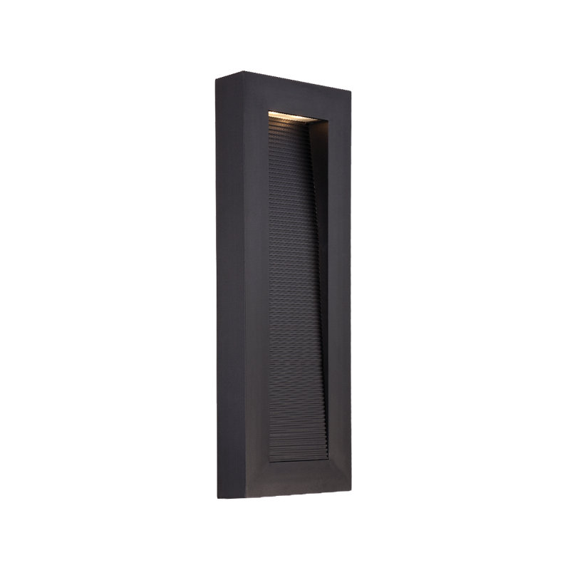 Urban Black Aluminum 2-Light LED Outdoor Wall Sconce with White Diffuser