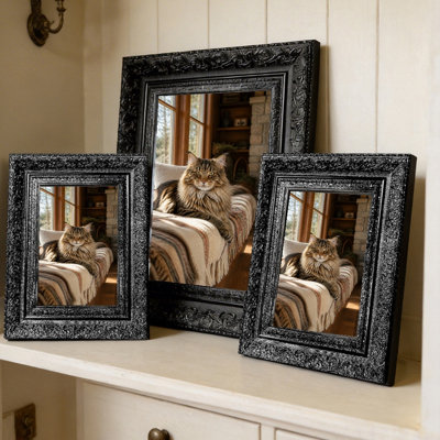 Cadre 11 po x 14 po noir pour cadre de cheminée 1pc