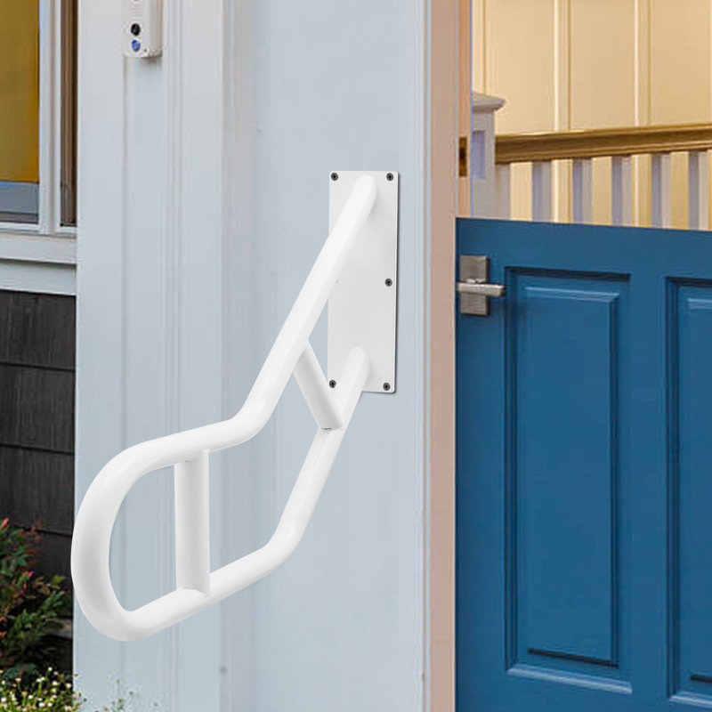 Rampe d'escalier murale en U 21,7 po, Blanc