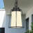 1-Light Small Outdoor Hanging Lighting Frosted Glass