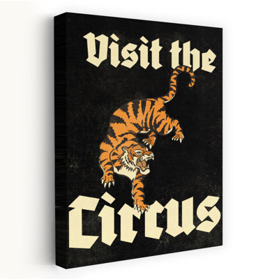 Contemporary Art Bold Classic Gothic Tiger Wall Art 1 Piece Wrapped Canvas Wall Art