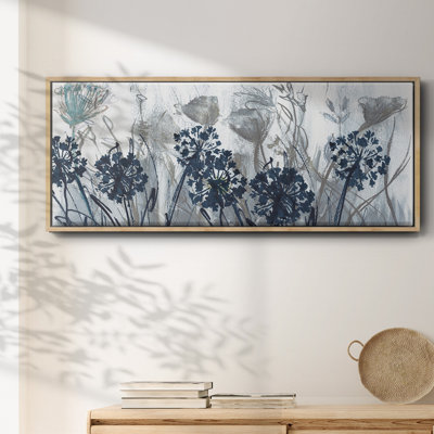 Indigo Field- Framed Canvas