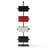 Vertical Colorful 4 - Shelf Metal Display Rack In Artsy Casual Classic Art Style For Primary Living Space, Closed Back Panel, 90 Angle Wall Corner, 9.81In Deep, 13.89In Wide, 51.11In High, Space-122505493