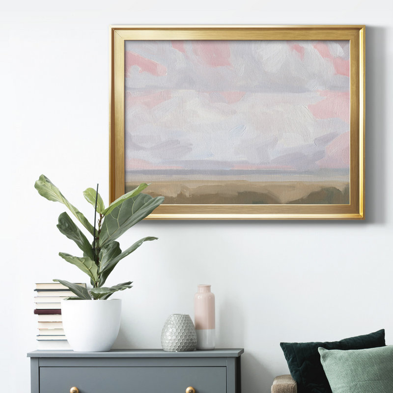 Sandbridge Beach II - peinture encadrée, Doré, H 30,5 po x l 42,5 po x P 1 po, Pas de tapis