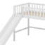 Lit mezzanine bas avec échelle et toboggan-327209742