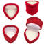 Boîte-cadeau à charnière en velours rouge avec fenêtre, boucles d'oreilles, pin 1 pièce-982338326